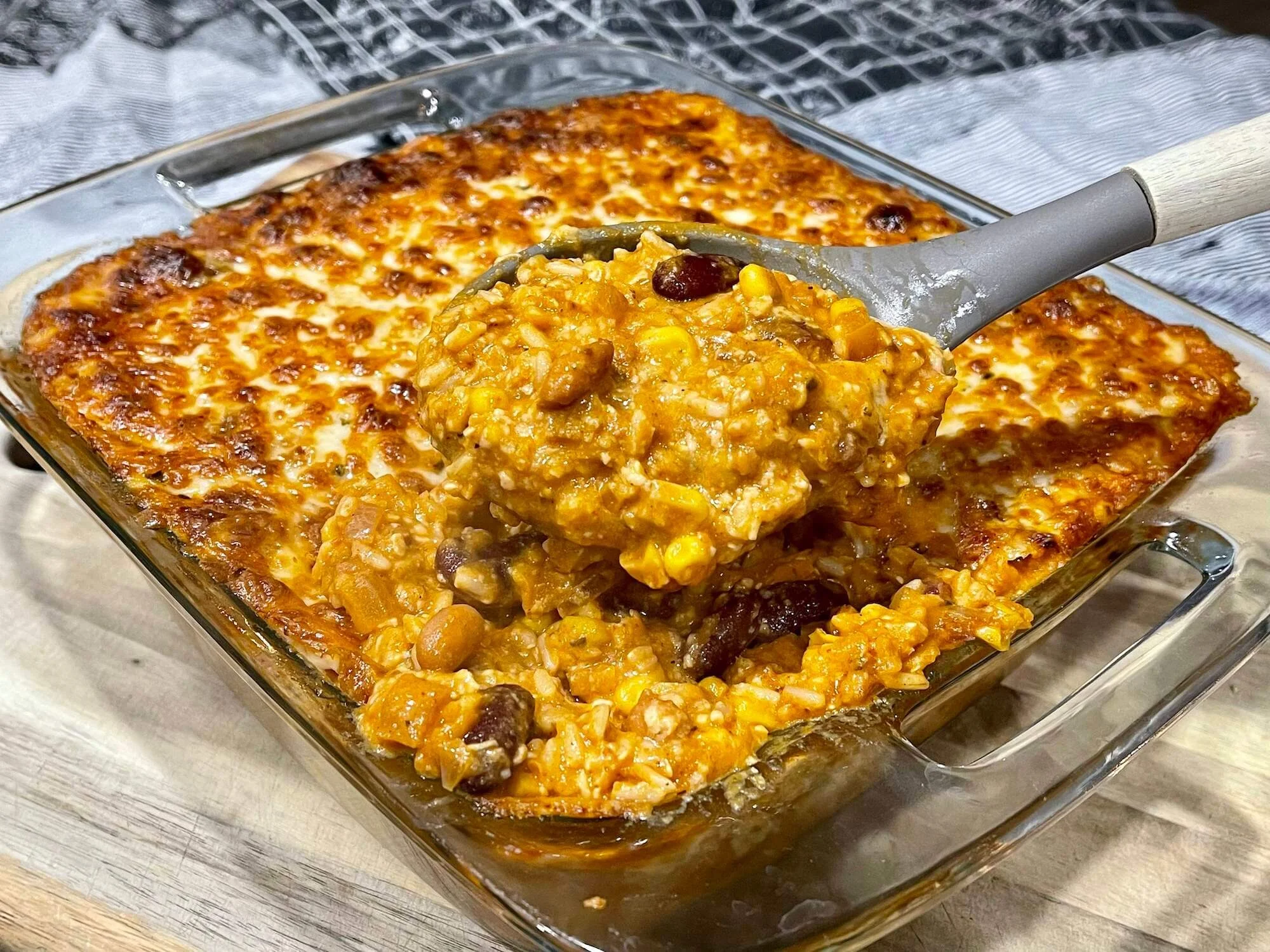 Easy Cheesy Bean & Rice Casserole — OKCVEGGIE Vegetarian Recipes
